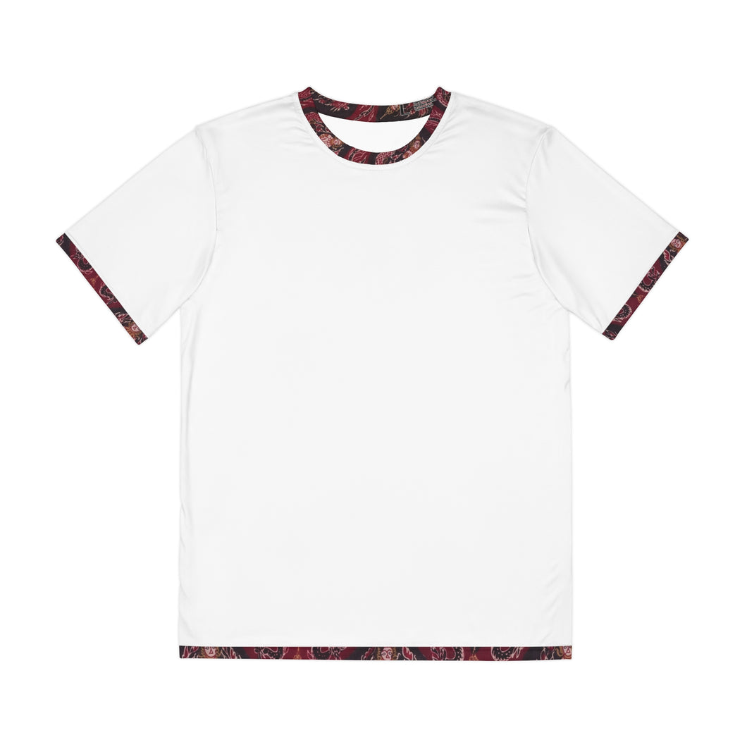 Printed Border Comfy T-Shirt (White)