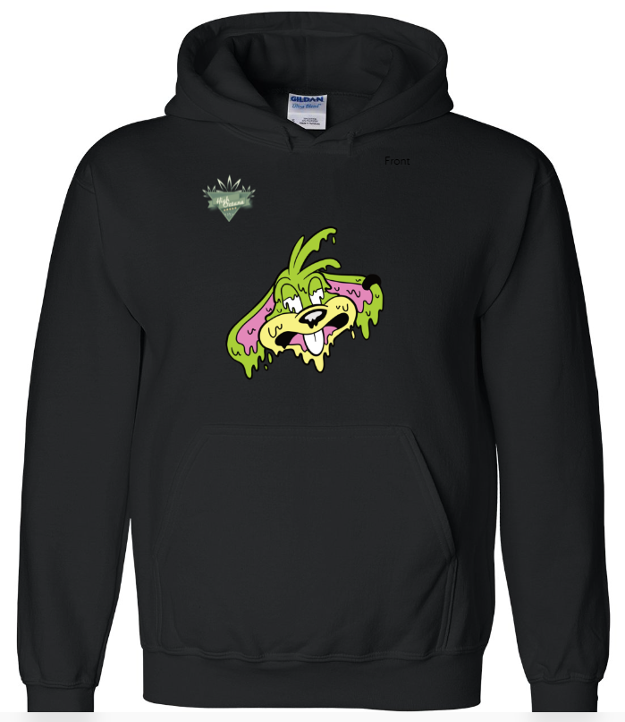 High Octane Drippy Green - Hooded Sweatshirt (Black)